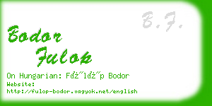 bodor fulop business card